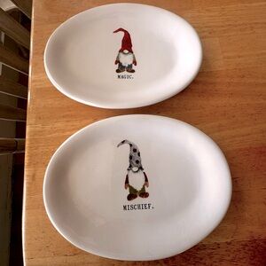 Whimsical Gnome Oval Plates